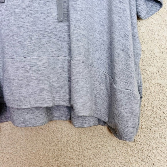 Lou & Grey French Terry Hoodie Womens Small Gray Oversized Side Slits - Picture 7 of 10